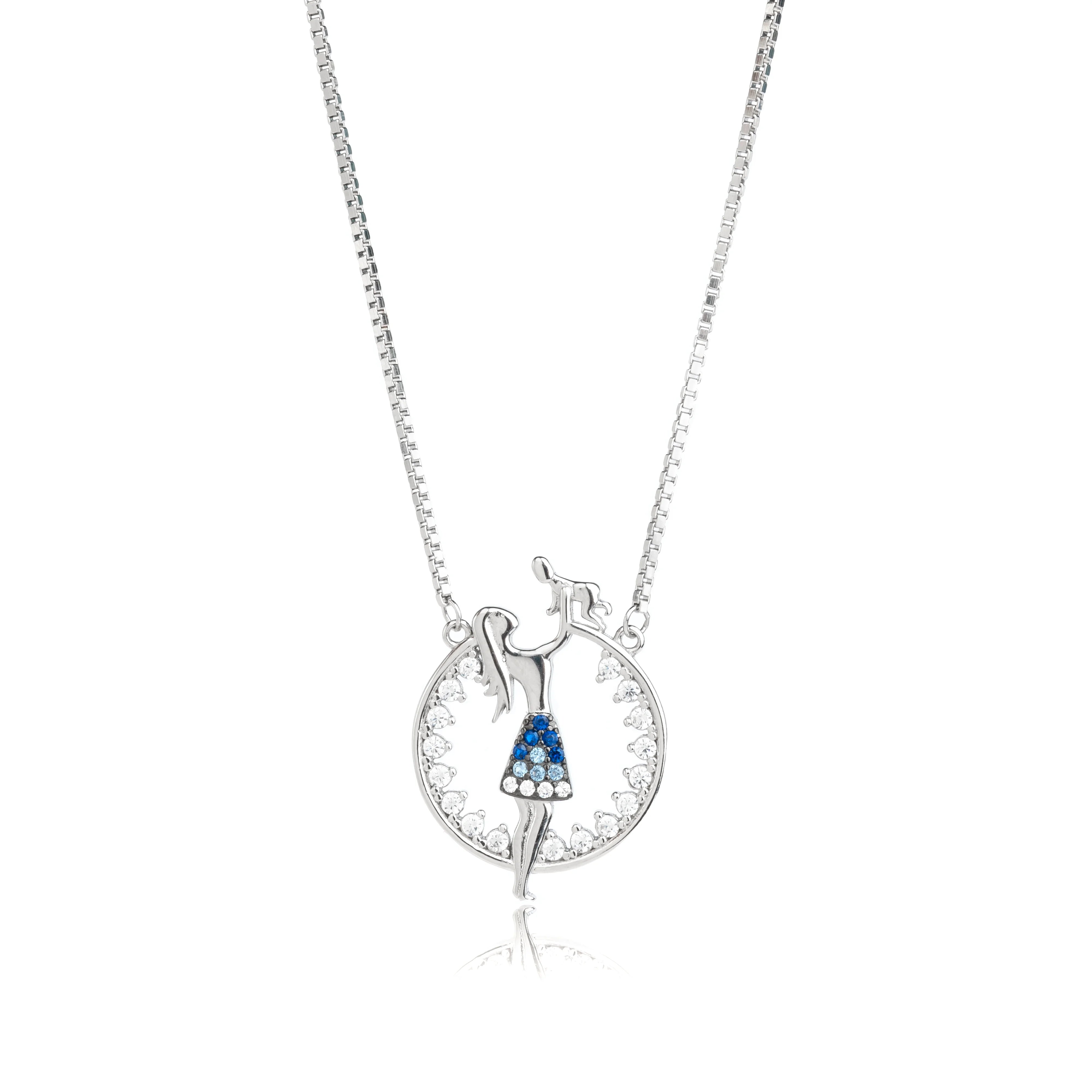 Silver Mother Baby Chain