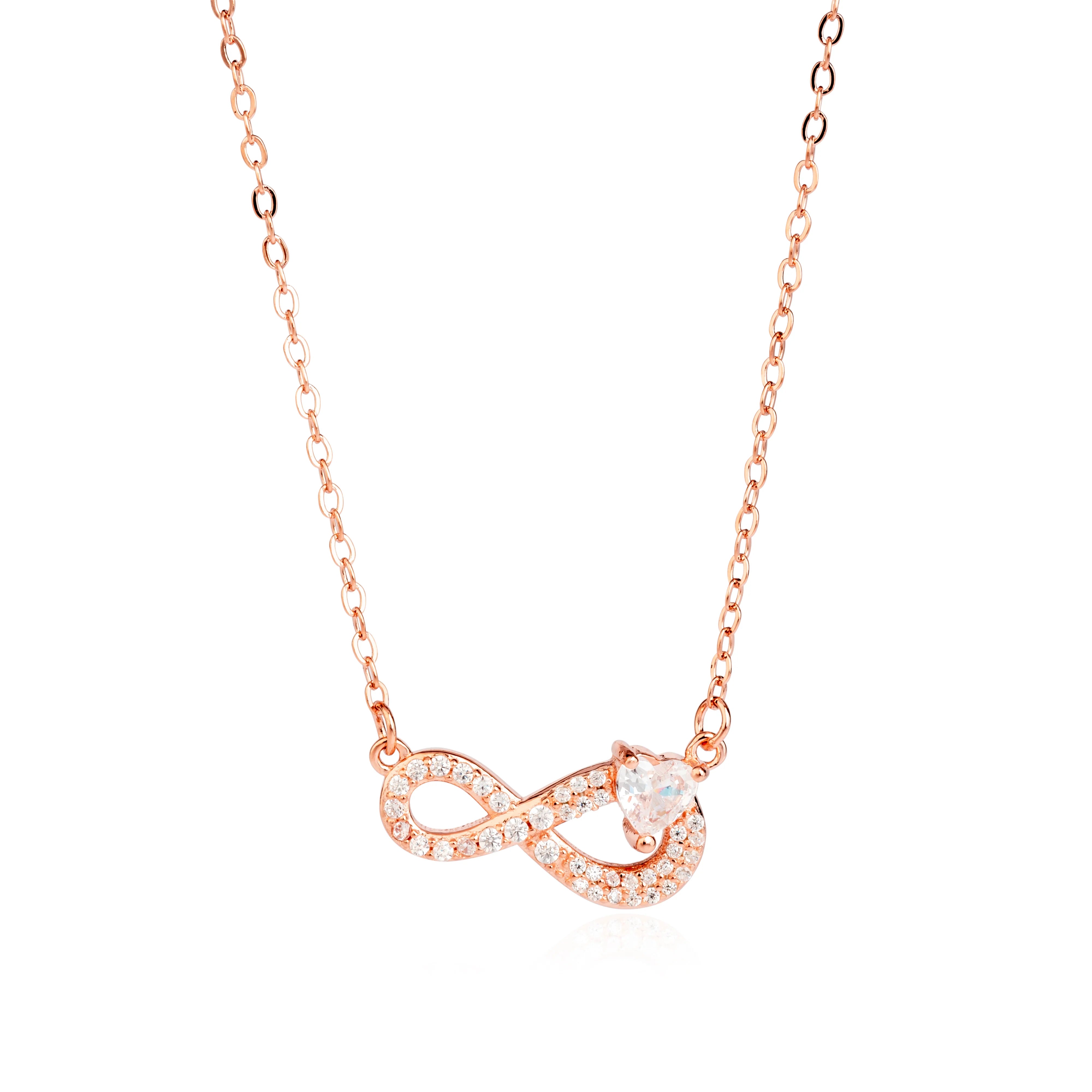 Silver Rose Infinity Chain