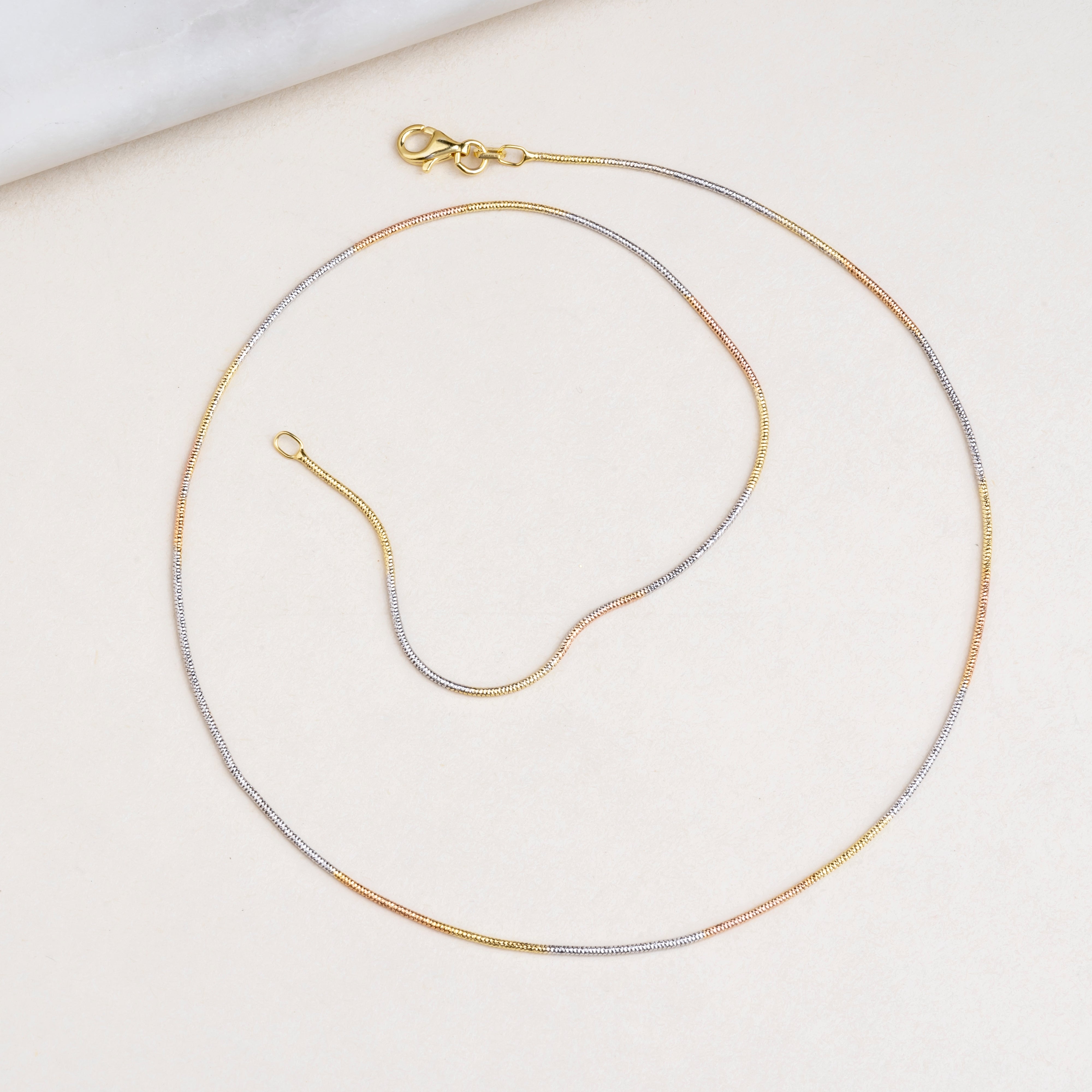 Silver Three Tone Chain