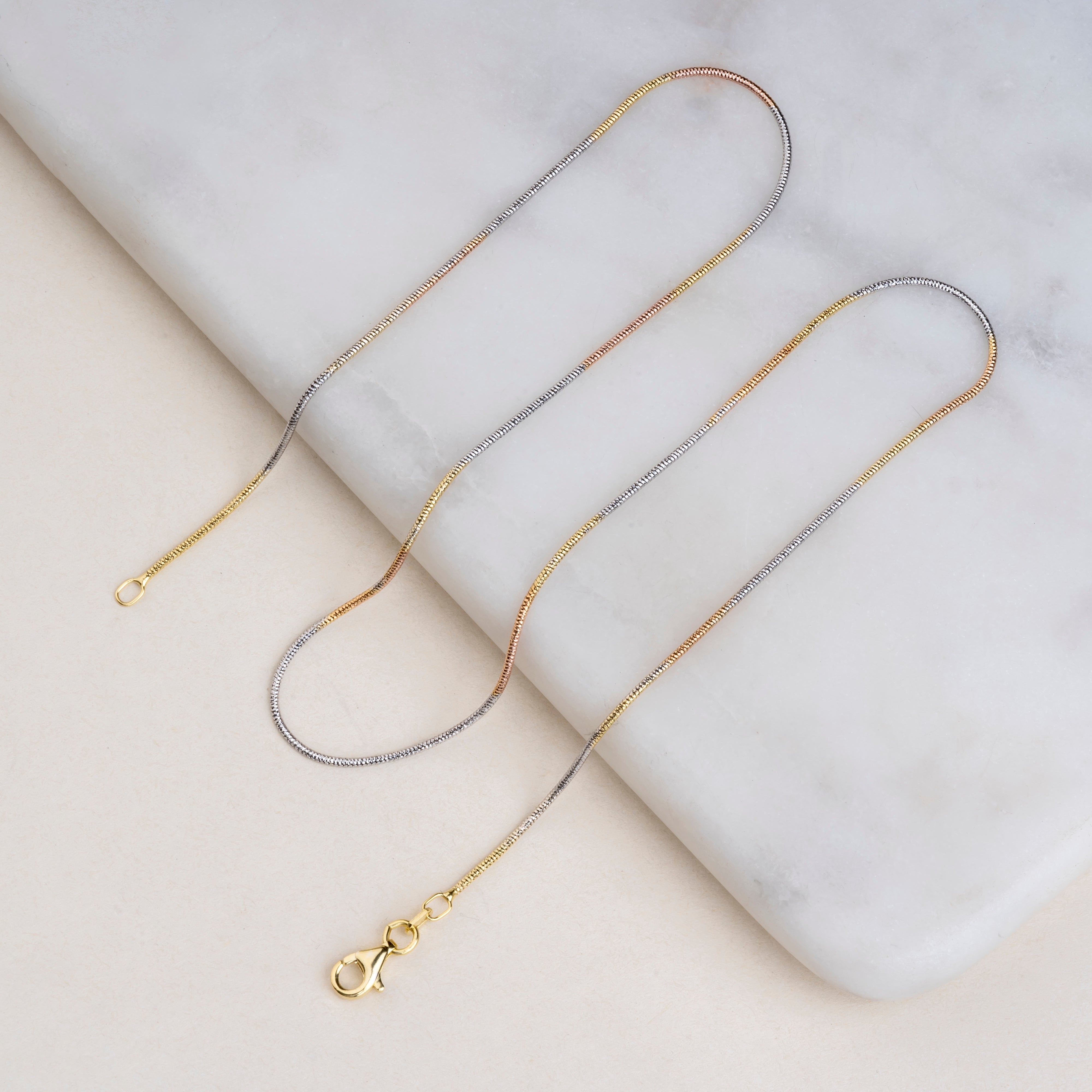 Silver Three Tone Chain