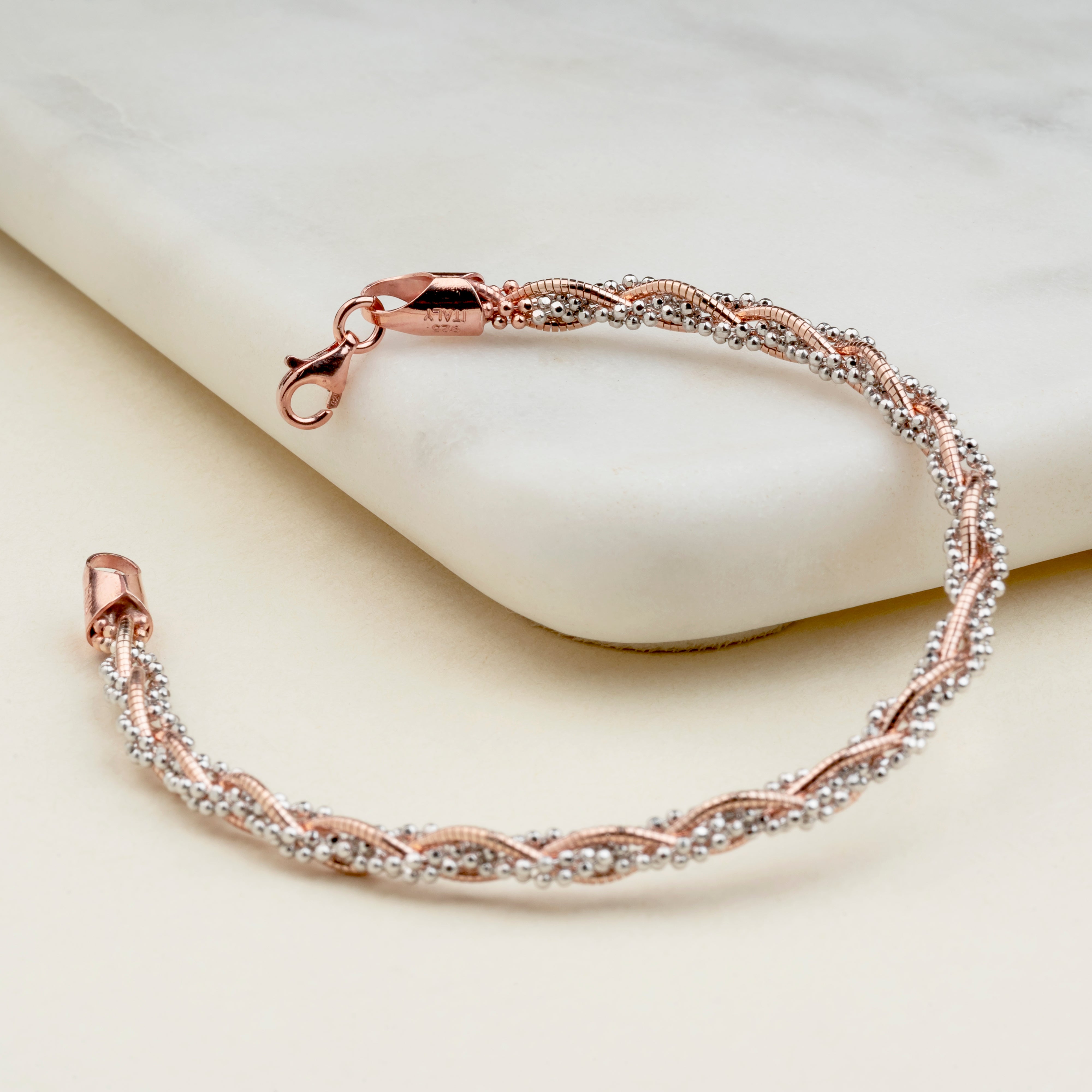 Rose Designer Twisted Bracelet