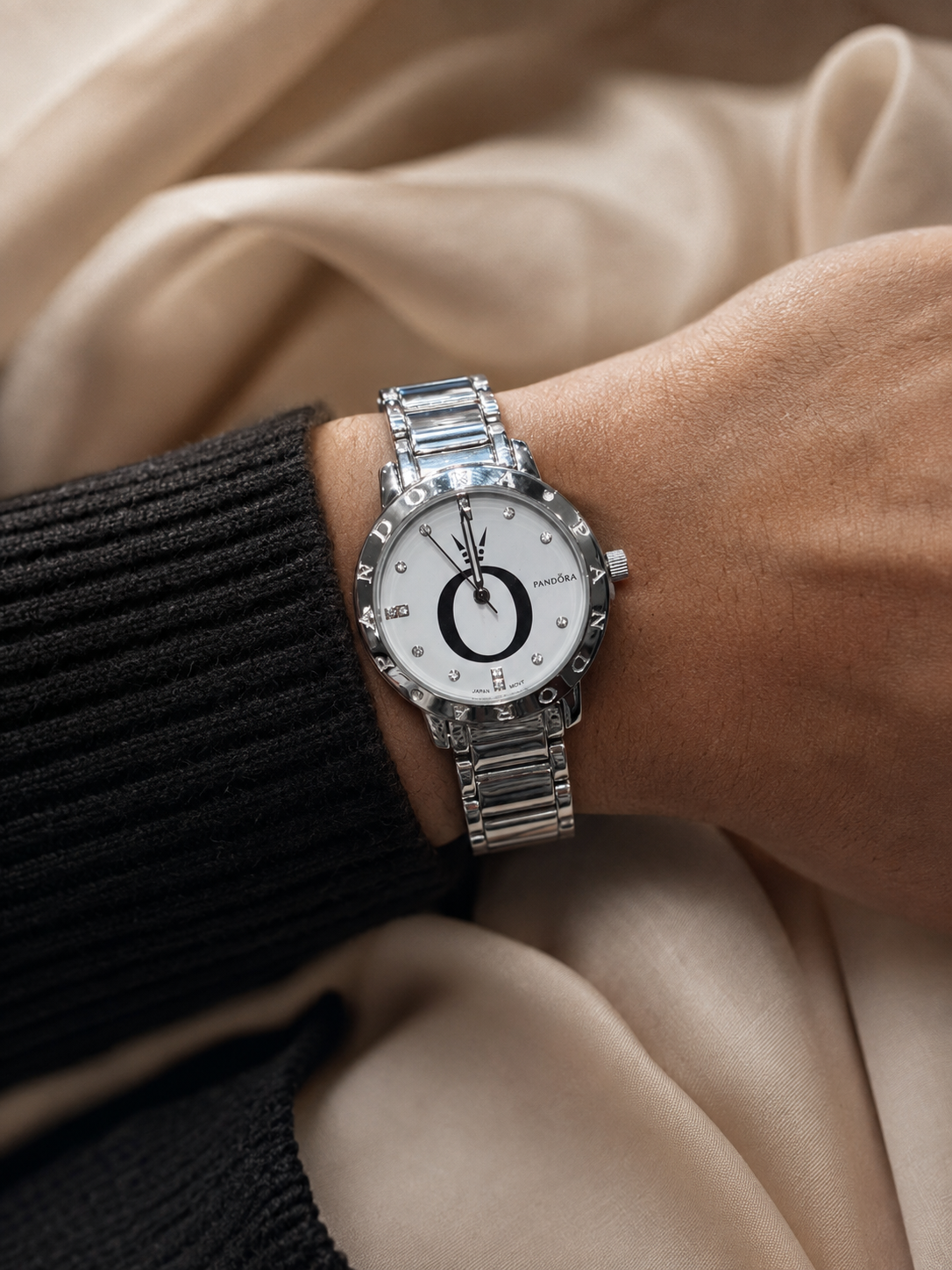 silver Aurora Minimalist Watch