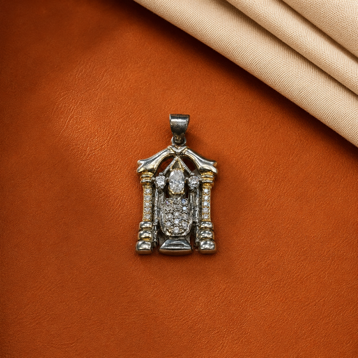 Silver Divine Balaji Temple Pendant