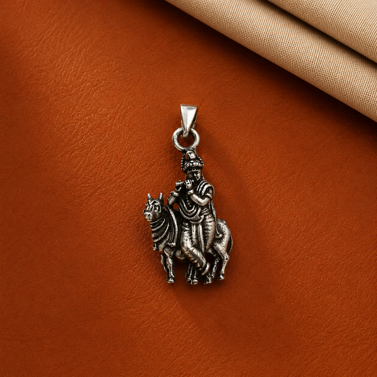 Silver Divine Krishna Pendant
