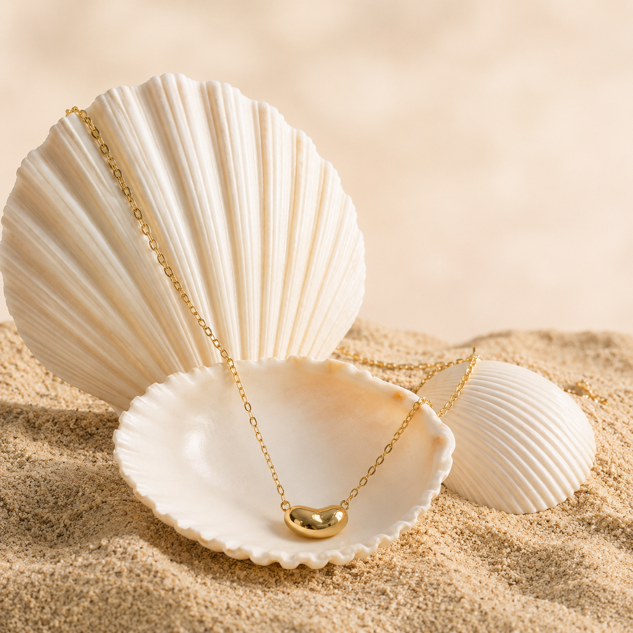Silver Gold Pebble Chain Set