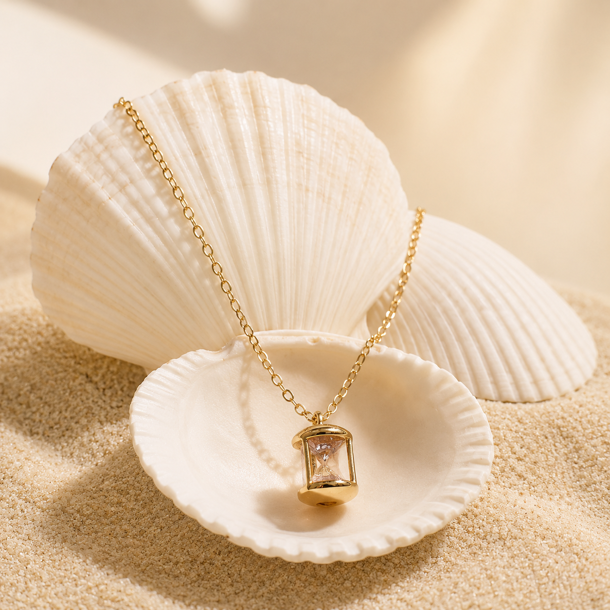 Silver Gold Hourglass Chain Set