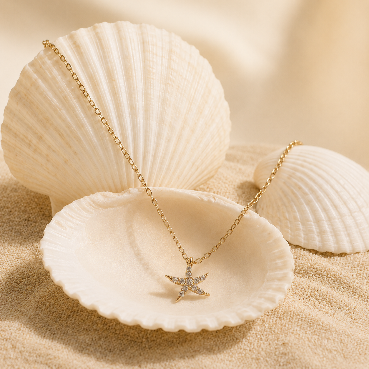 Silver Gold Ocean Star Chain Set