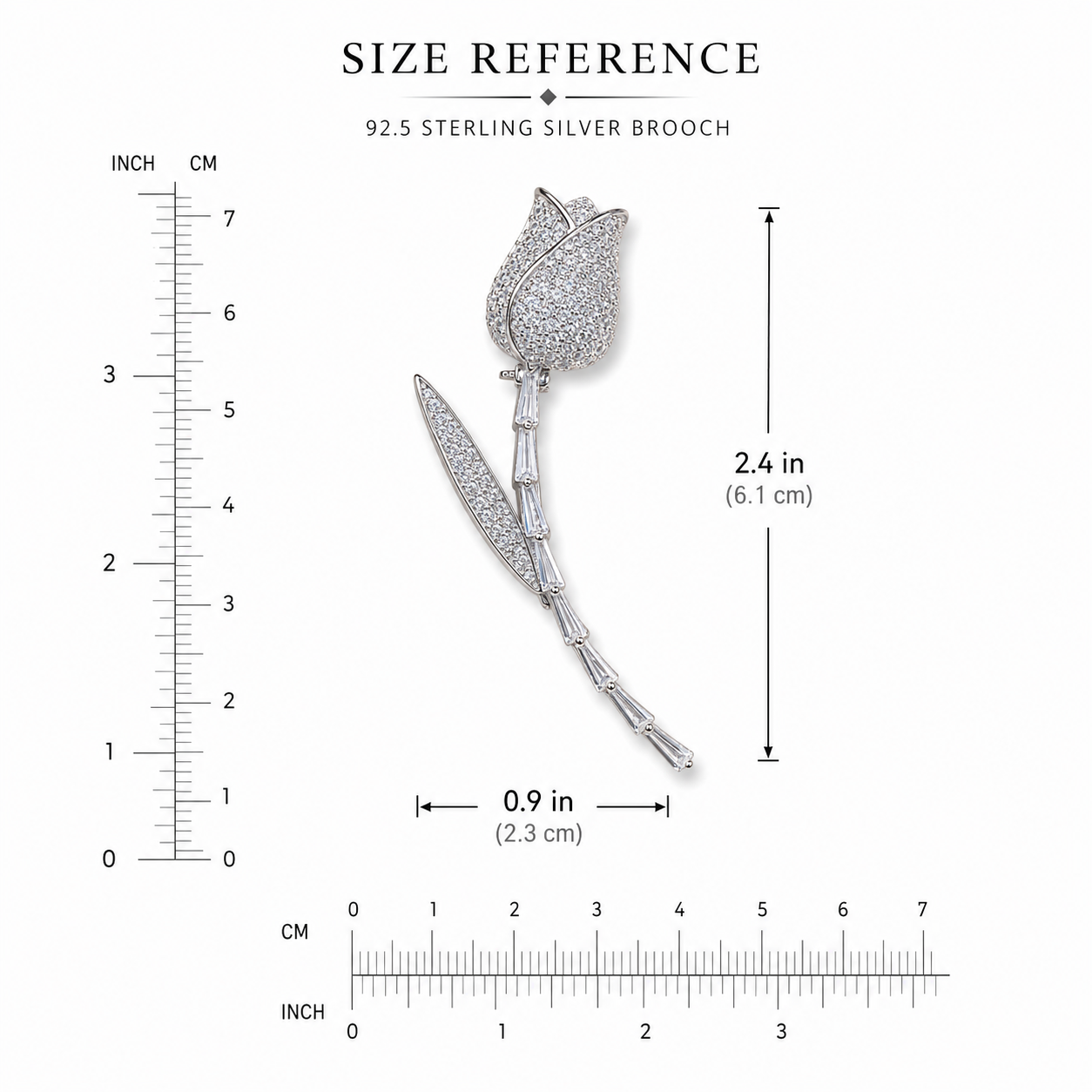 Silver Eterna Bloom Luxe Brooch