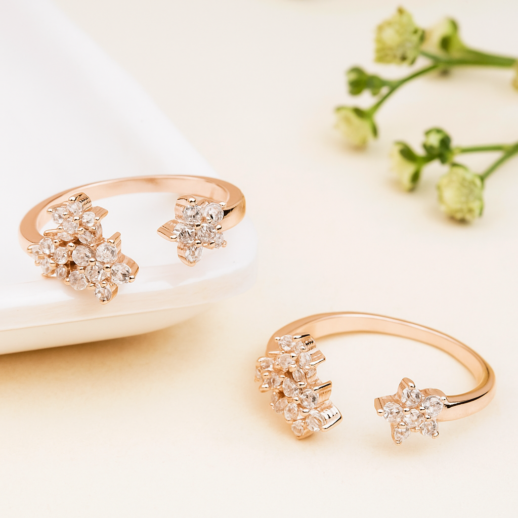 Silver Rose Four Flower Toe Ring – Silversheen