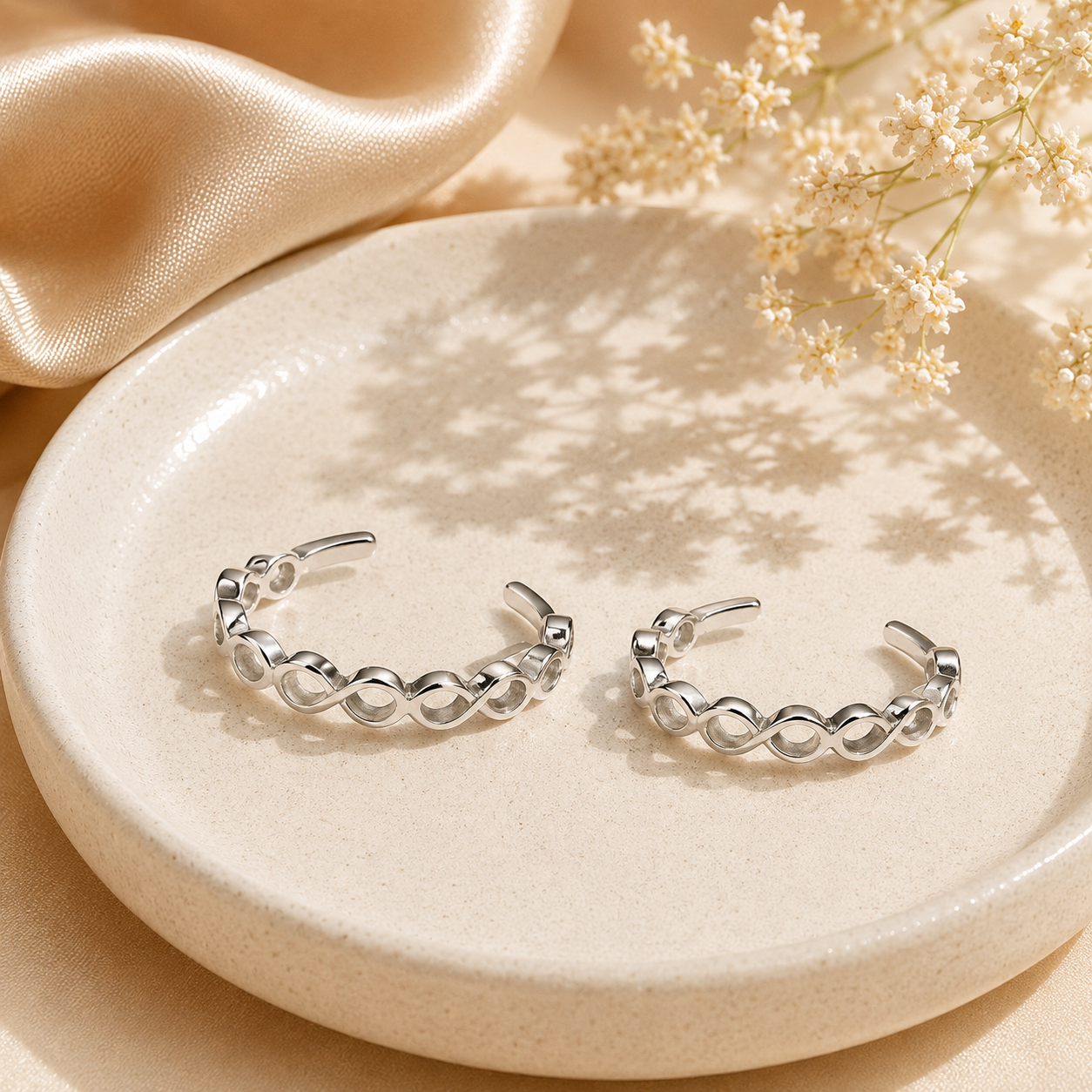 Silver Eterna Infinity Toe Ring