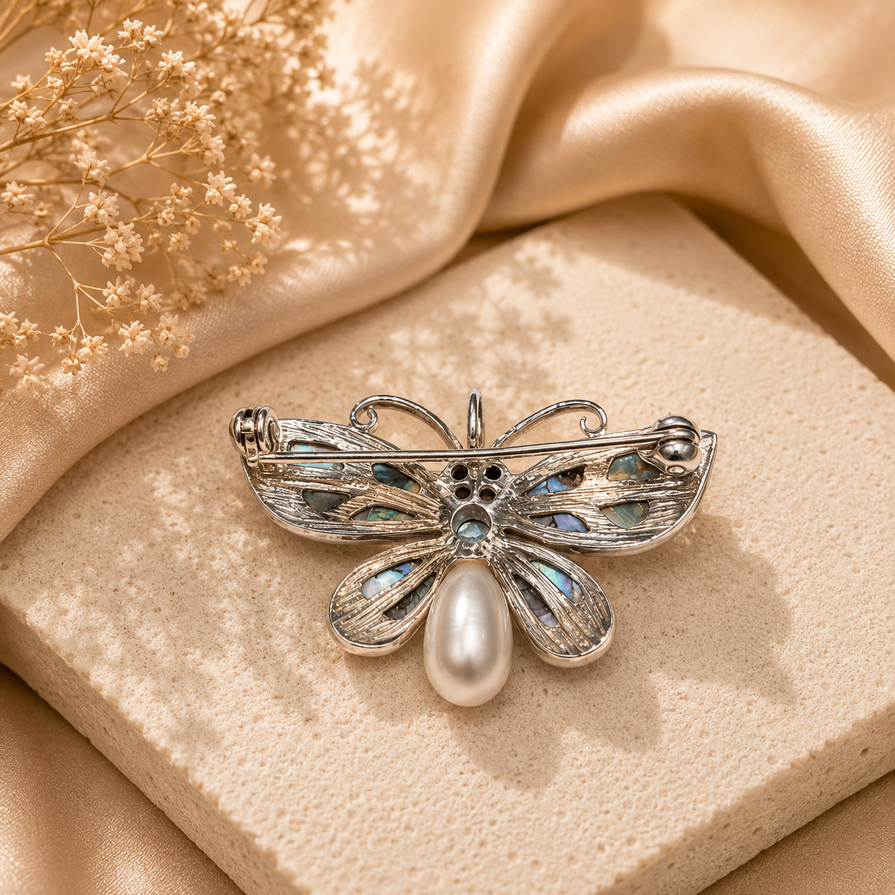 Silver Mystique Papillon Luxe Brooch