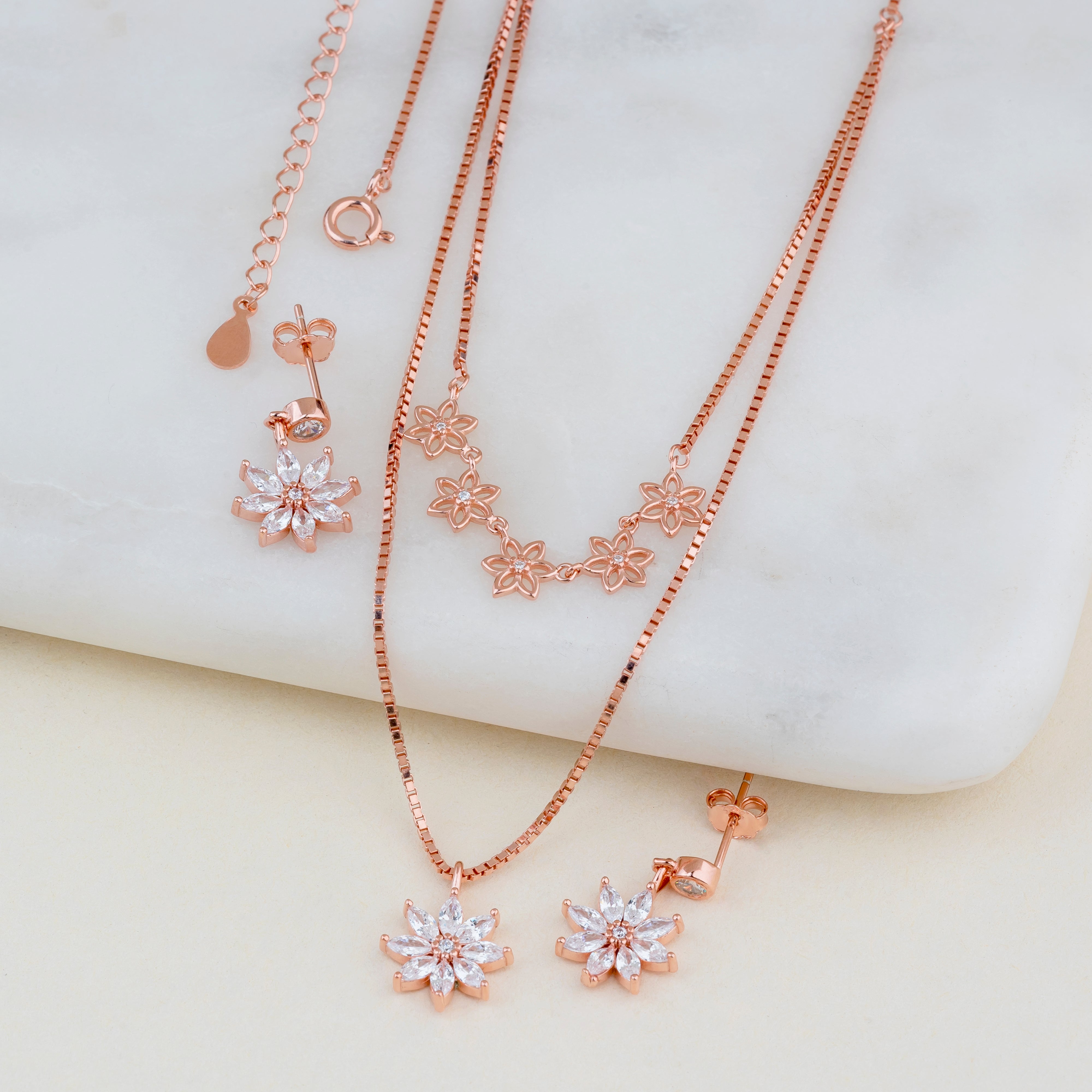 Buy Swarovski Eternal Flower Pink Pendant with Chain for Women Online @  Tata CLiQ Luxury