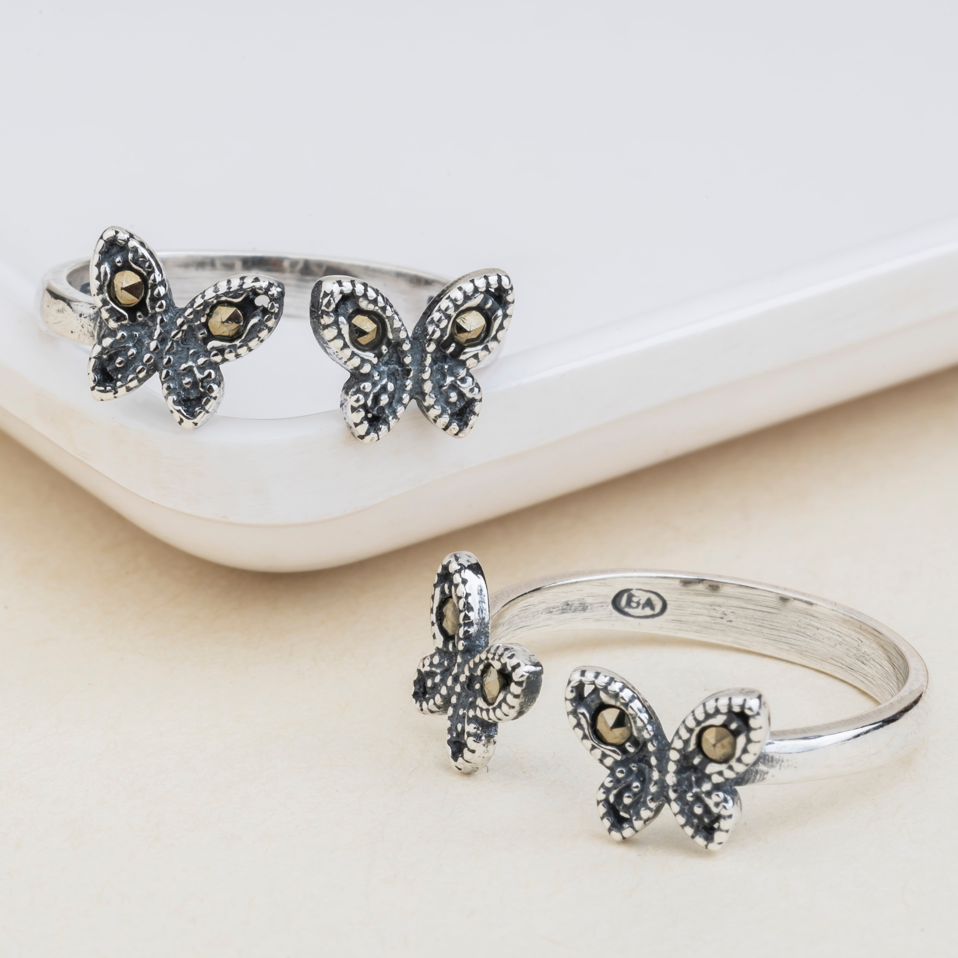 Silver Butterfly Toe Ring