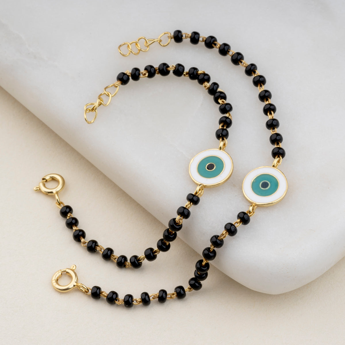 18K Gold Plated Evil Eye Personalized Bracelet | U2013 Accessories