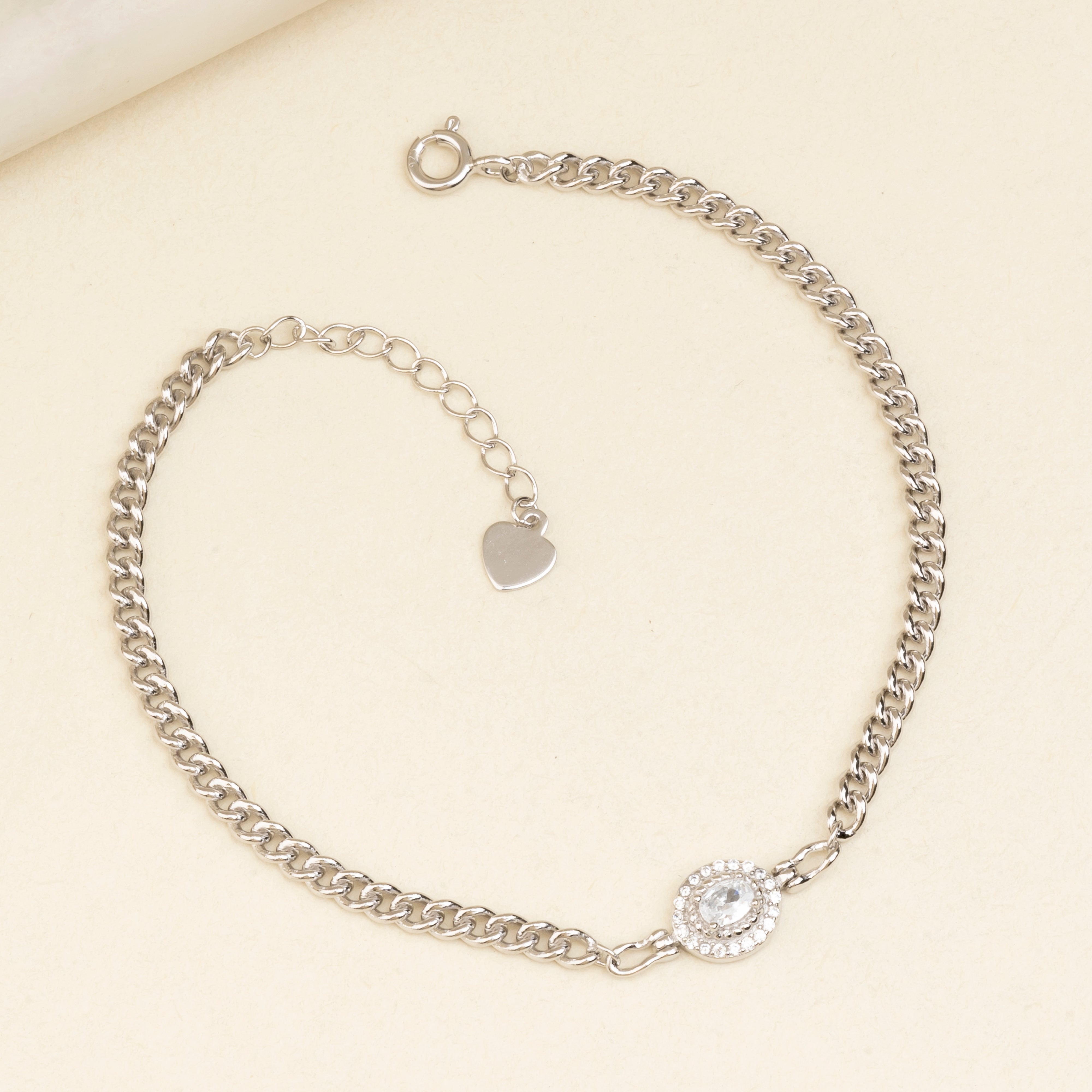 Silver Solitaire Bracelet