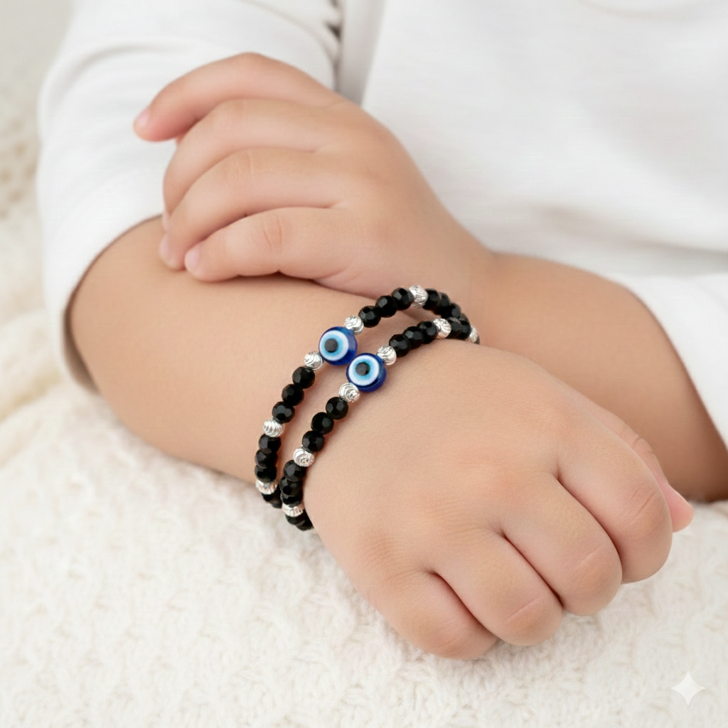 Silver Swarovski Kids  Evil Eye Nazariya